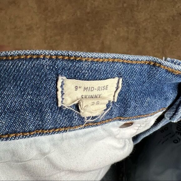 Madewell 9" Mid Rise Skinny Jeans Size 28 Pearson Medium Wash Stretch Blue Denim - Picture 6 of 8